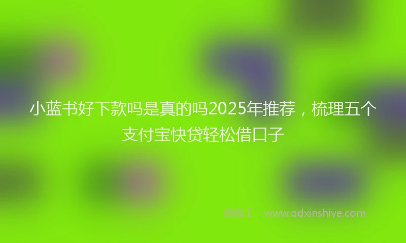 小蓝书好下款吗是真的吗2025年推荐，梳理五个支付宝快贷轻松借口子