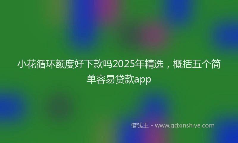 小花循环额度好下款吗2025年精选，概括五个简单容易贷款app