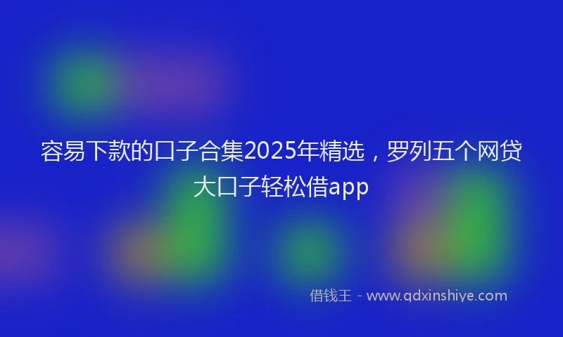容易下款的口子合集2025年精选，罗列五个网贷大口子轻松借app