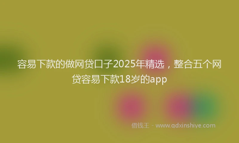 容易下款的做网贷口子2025年精选，整合五个网贷容易下款18岁的app