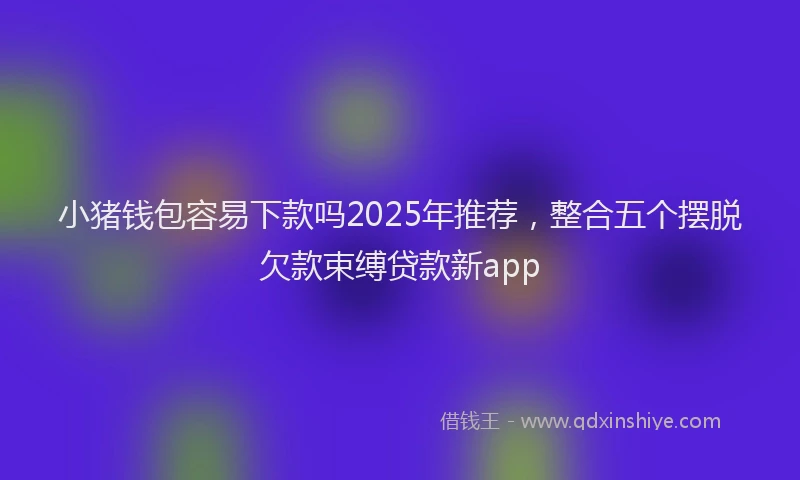 小猪钱包容易下款吗2025年推荐，整合五个摆脱欠款束缚贷款新app