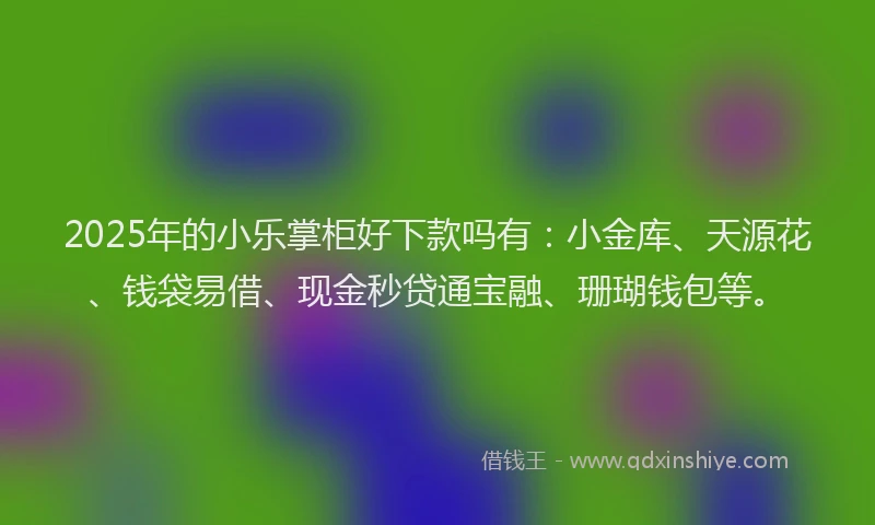 2025年的小乐掌柜好下款吗有：小金库、天源花、钱袋易借、现金秒贷通宝融、珊瑚钱包等。