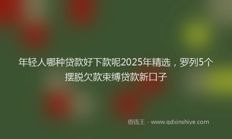 年轻人哪种贷款好下款呢2025年精选，罗列5个摆脱欠款束缚贷款新口子