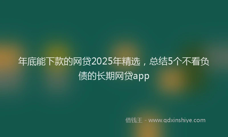 年底能下款的网贷2025年精选，总结5个不看负债的长期网贷app
