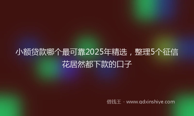 小额贷款哪个最可靠2025年精选，整理5个征信花居然都下款的口子