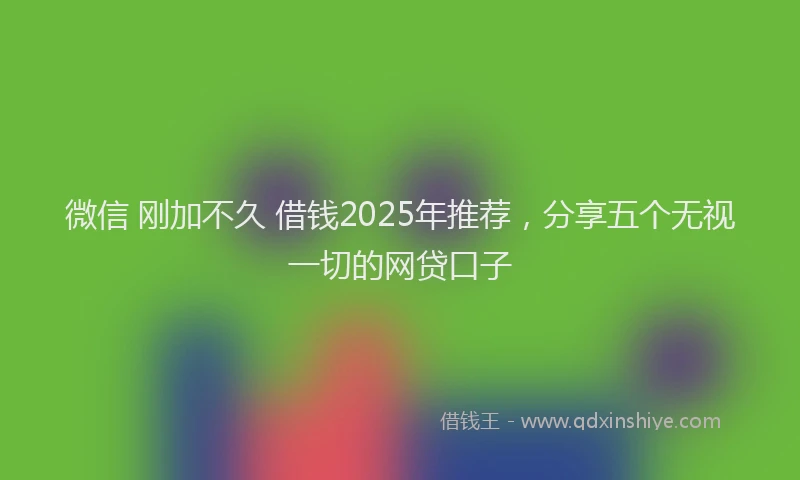 微信 刚加不久 借钱2025年推荐，分享五个无视一切的网贷口子