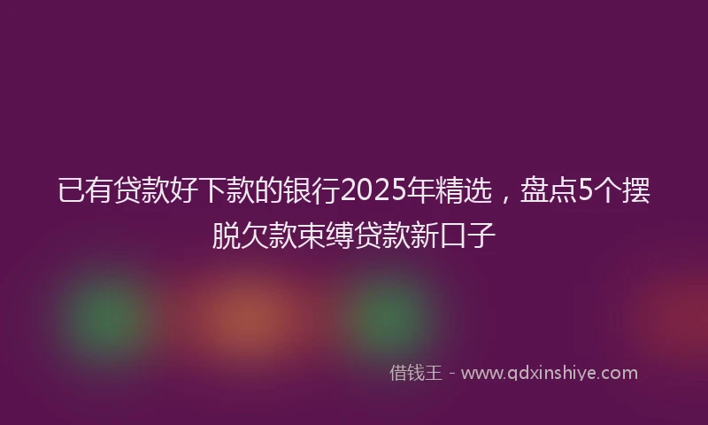 已有贷款好下款的银行2025年精选，盘点5个摆脱欠款束缚贷款新口子