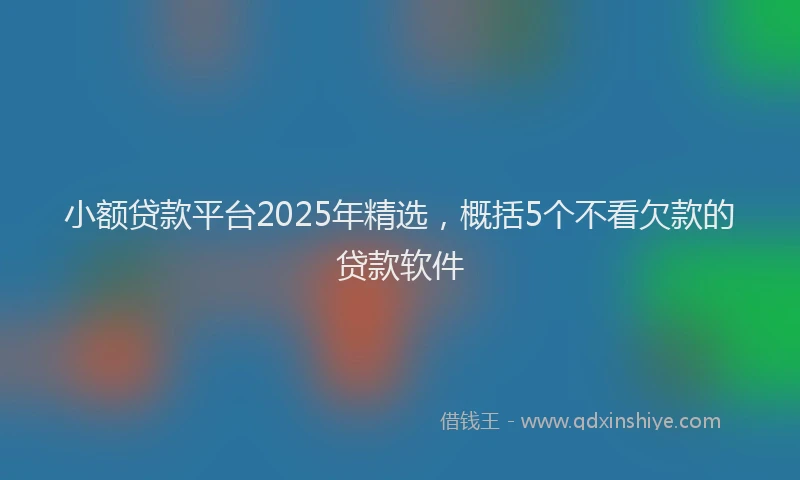 小额贷款平台2025年精选，概括5个不看欠款的贷款软件