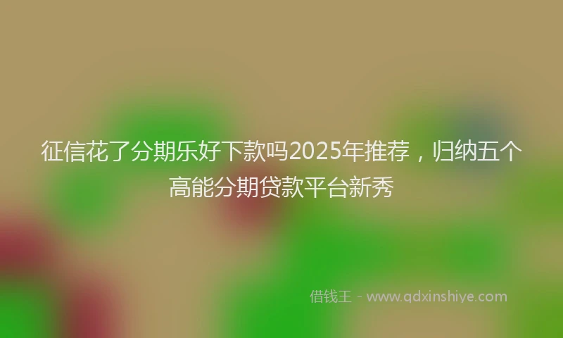 征信花了分期乐好下款吗2025年推荐，归纳五个高能分期贷款平台新秀