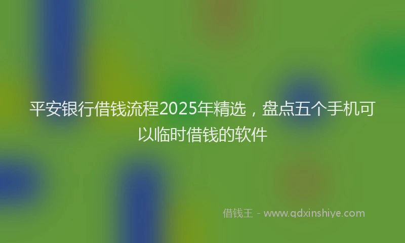 平安银行借钱流程2025年精选，盘点五个手机可以临时借钱的软件