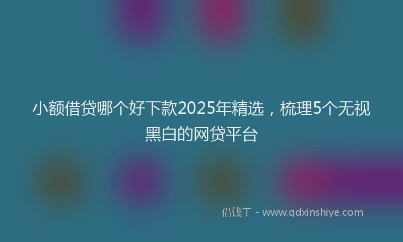 小额借贷哪个好下款2025年精选，梳理5个无视黑白的网贷平台