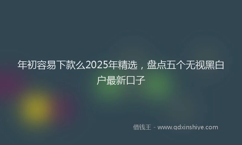 年初容易下款么2025年精选，盘点五个无视黑白户最新口子