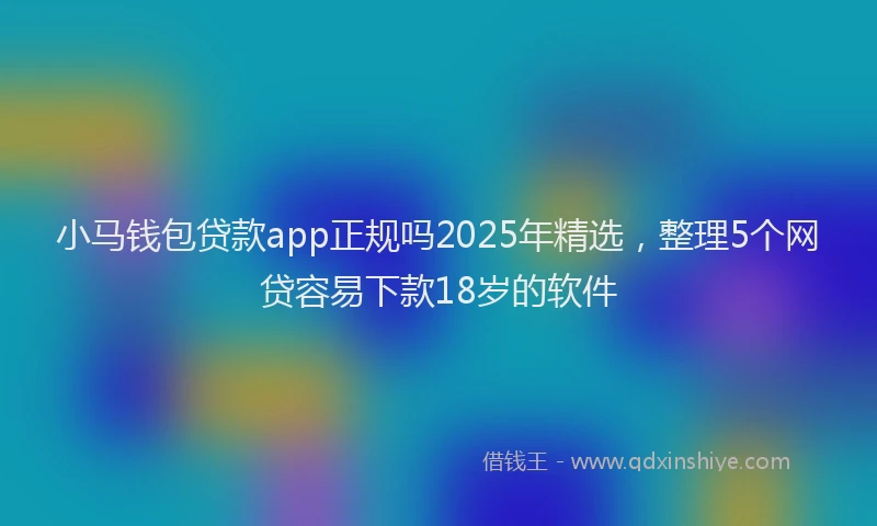 小马钱包贷款app正规吗2025年精选，整理5个网贷容易下款18岁的软件