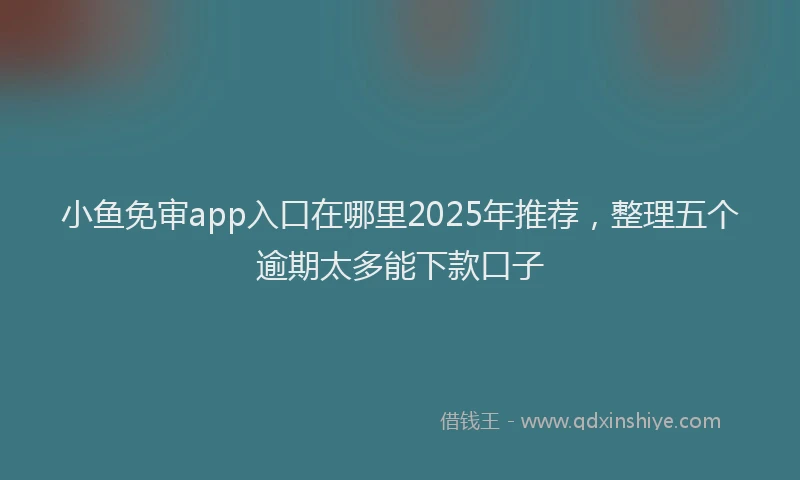 小鱼免审app入口在哪里2025年推荐，整理五个逾期太多能下款口子