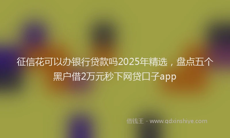 征信花可以办银行贷款吗2025年精选，盘点五个黑户借2万元秒下网贷口子app