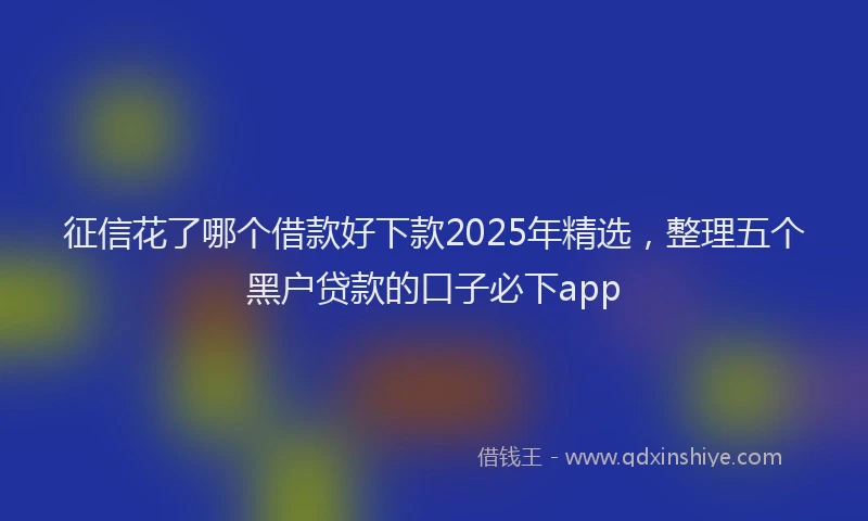 征信花了哪个借款好下款2025年精选，整理五个黑户贷款的口子必下app