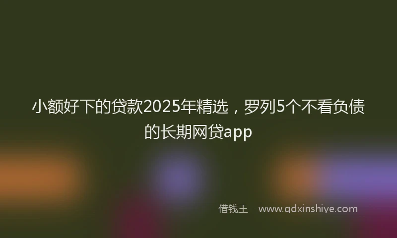 小额好下的贷款2025年精选，罗列5个不看负债的长期网贷app