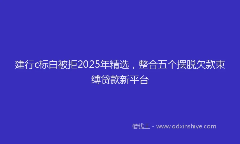 建行c标白被拒2025年精选，整合五个摆脱欠款束缚贷款新平台