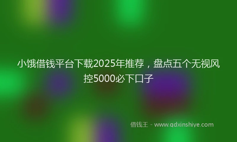 小饿借钱平台下载2025年推荐，盘点五个无视风控5000必下口子