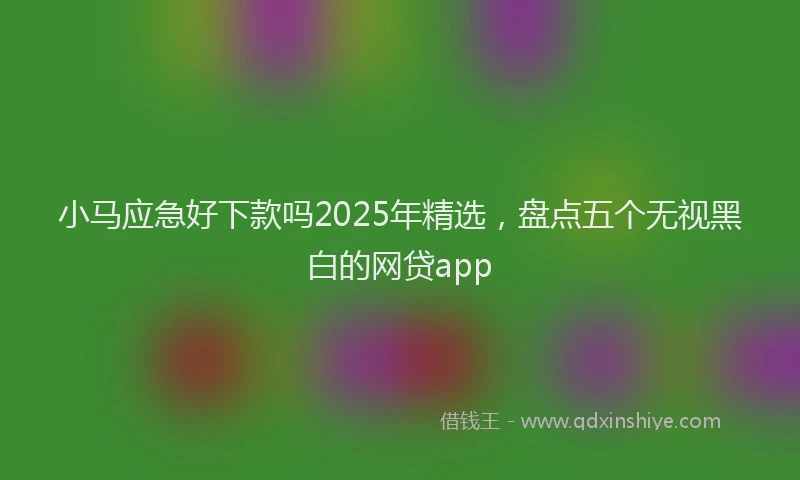 小马应急好下款吗2025年精选，盘点五个无视黑白的网贷app
