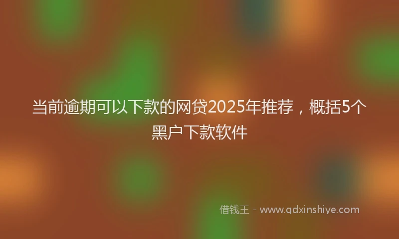 当前逾期可以下款的网贷2025年推荐，概括5个黑户下款软件