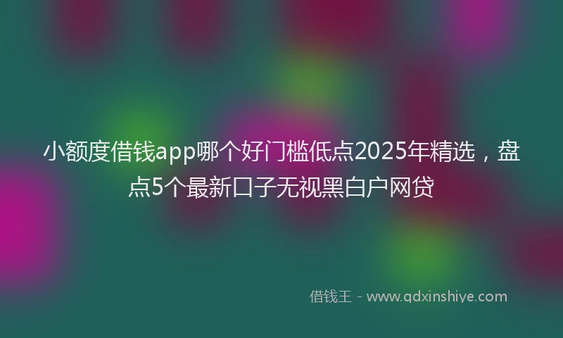 小额度借钱app哪个好门槛低点2025年精选，盘点5个最新口子无视黑白户网贷