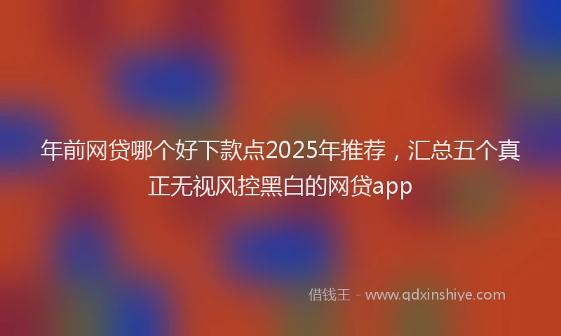 年前网贷哪个好下款点2025年推荐，汇总五个真正无视风控黑白的网贷app