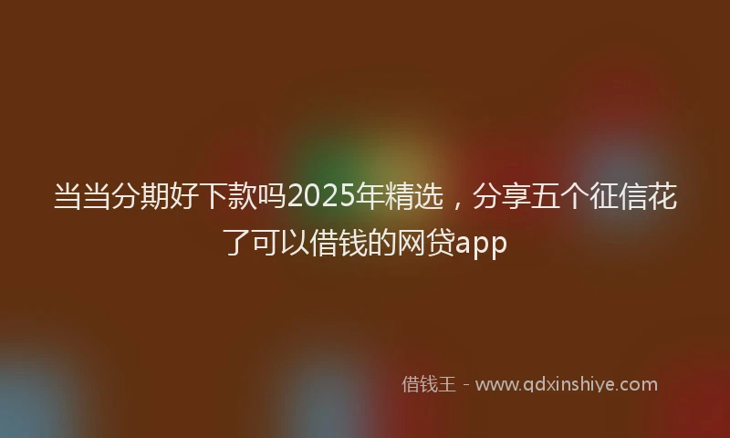当当分期好下款吗2025年精选，分享五个征信花了可以借钱的网贷app