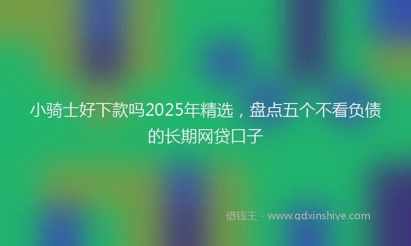 小骑士好下款吗2025年精选，盘点五个不看负债的长期网贷口子