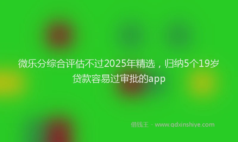 微乐分综合评估不过2025年精选，归纳5个19岁贷款容易过审批的app