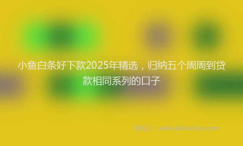 小鱼白条好下款2025年精选，归纳五个周周到贷款相同系列的口子