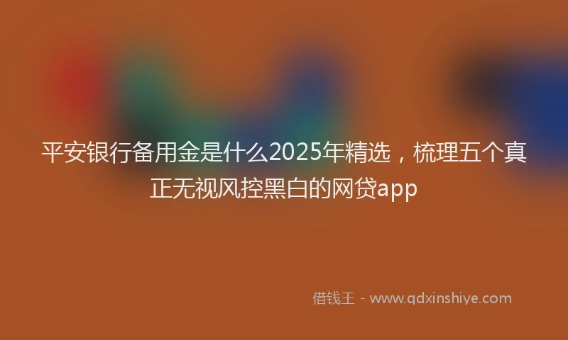 平安银行备用金是什么2025年精选，梳理五个真正无视风控黑白的网贷app