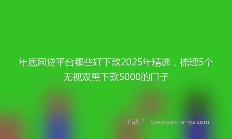 年底网贷平台哪些好下款2025年精选，梳理5个无视双黑下款5000的口子