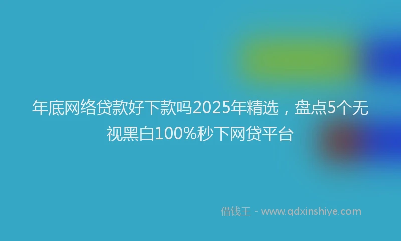年底网络贷款好下款吗2025年精选，盘点5个无视黑白100%秒下网贷平台