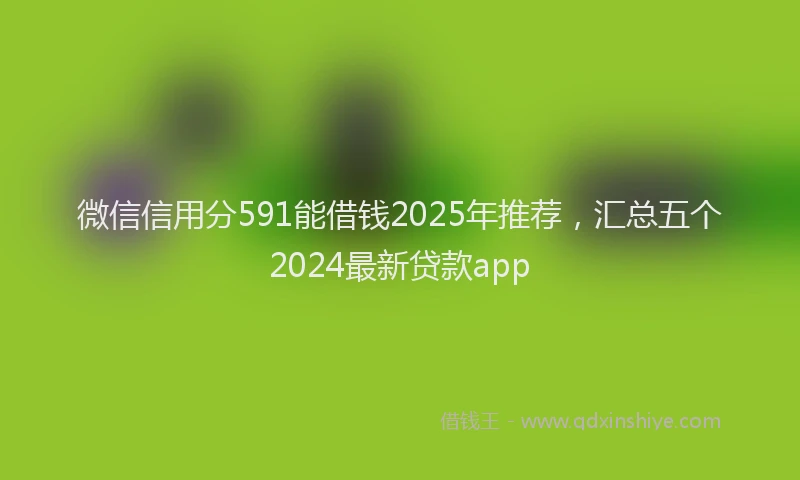 微信信用分591能借钱2025年推荐，汇总五个2024最新贷款app