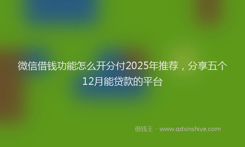 微信借钱功能怎么开分付2025年推荐，分享五个12月能贷款的平台
