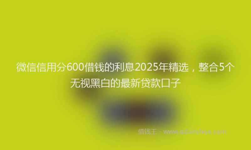 微信信用分600借钱的利息2025年精选，整合5个无视黑白的最新贷款口子