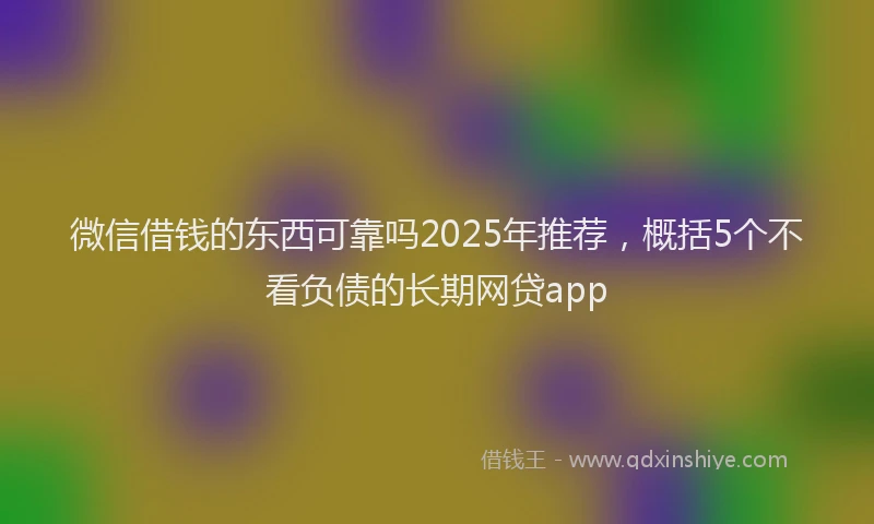 微信借钱的东西可靠吗2025年推荐，概括5个不看负债的长期网贷app