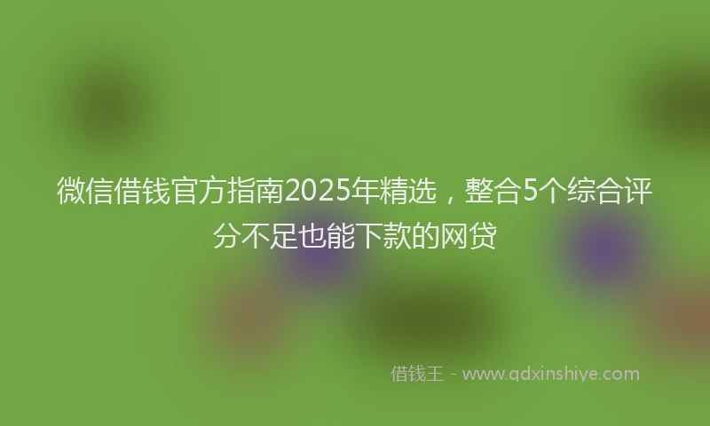 微信借钱官方指南2025年精选，整合5个综合评分不足也能下款的网贷