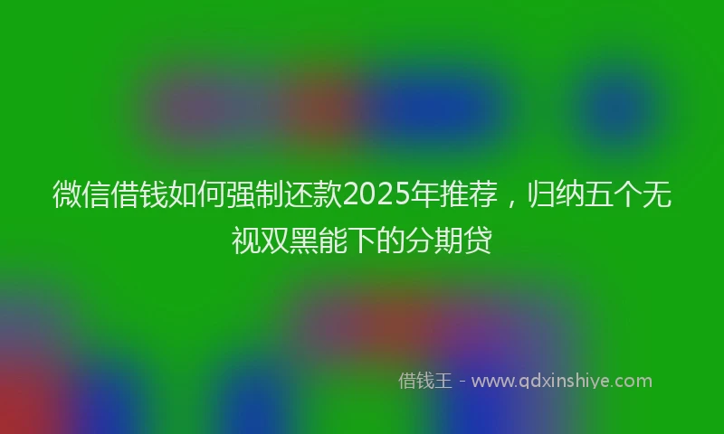 微信借钱如何强制还款2025年推荐，归纳五个无视双黑能下的分期贷