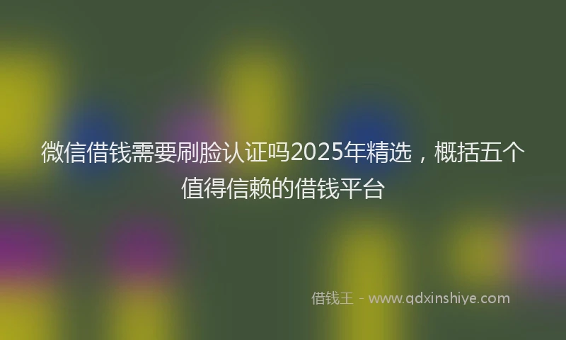 微信借钱需要刷脸认证吗2025年精选，概括五个值得信赖的借钱平台
