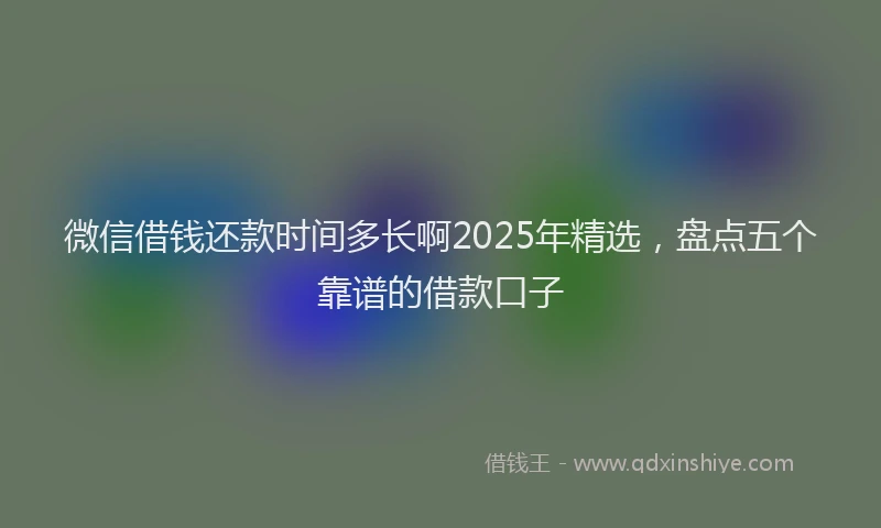 微信借钱还款时间多长啊2025年精选，盘点五个靠谱的借款口子