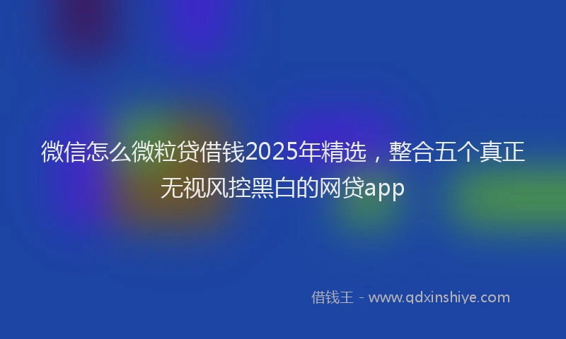 微信怎么微粒贷借钱2025年精选，整合五个真正无视风控黑白的网贷app