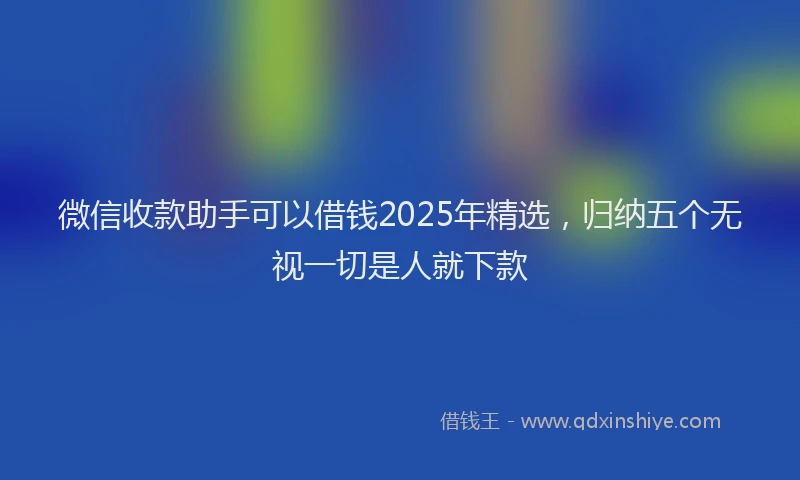 微信收款助手可以借钱2025年精选，归纳五个无视一切是人就下款