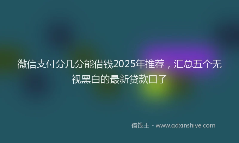 微信支付分几分能借钱2025年推荐，汇总五个无视黑白的最新贷款口子