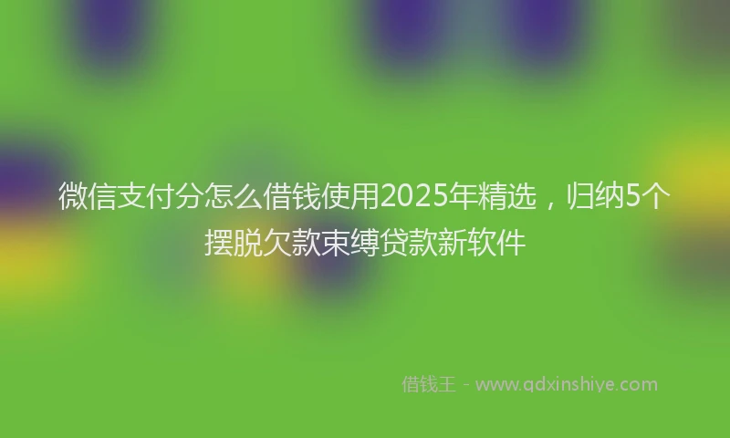 微信支付分怎么借钱使用2025年精选，归纳5个摆脱欠款束缚贷款新软件