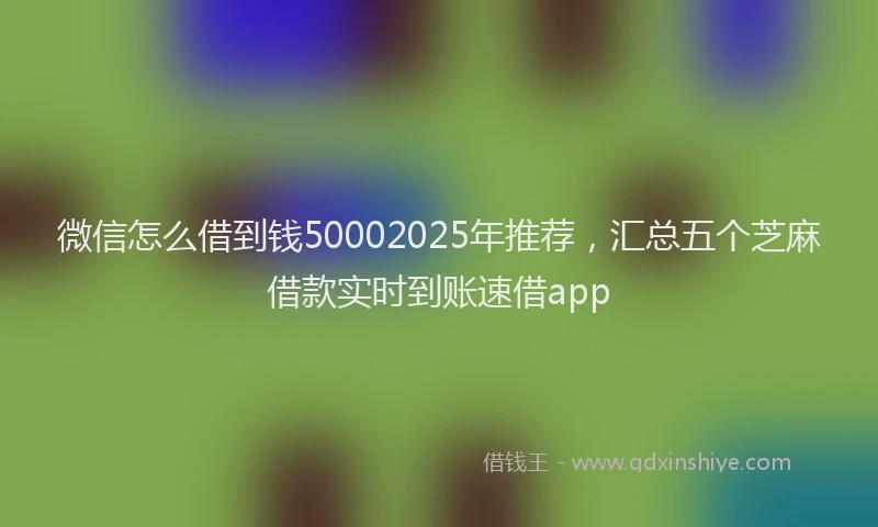 微信怎么借到钱50002025年推荐，汇总五个芝麻借款实时到账速借app