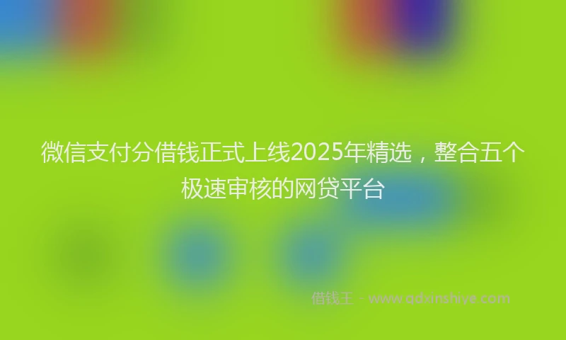 微信支付分借钱正式上线2025年精选，整合五个极速审核的网贷平台