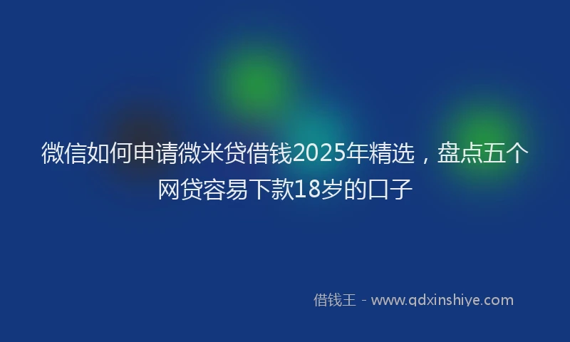 微信如何申请微米贷借钱2025年精选，盘点五个网贷容易下款18岁的口子