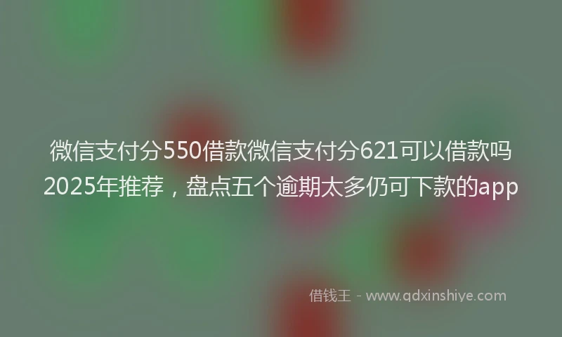 微信支付分550借款微信支付分621可以借款吗2025年推荐，盘点五个逾期太多仍可下款的app